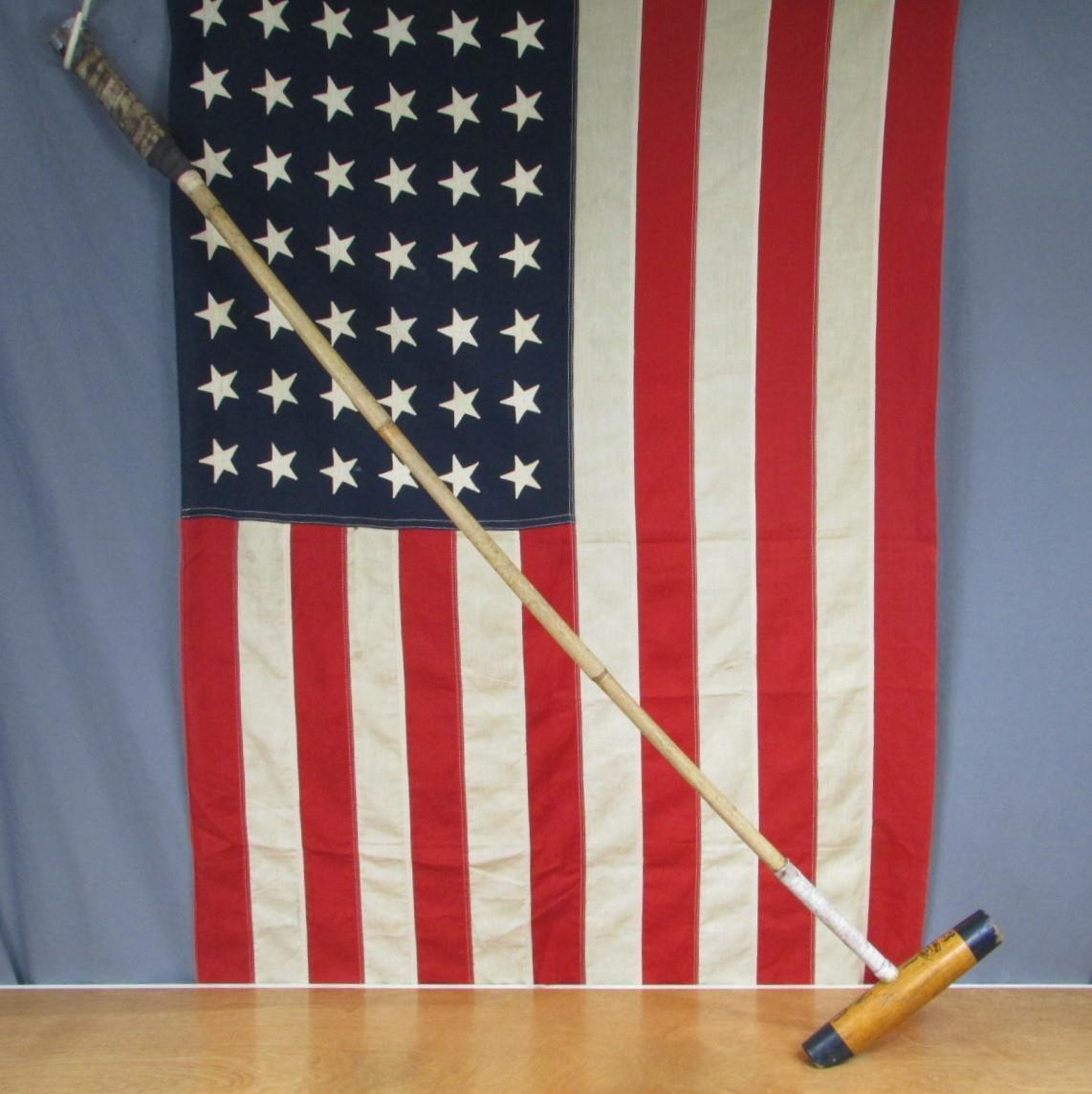 Vintage 1960s Polo Gear Mallet Wood Bamboo Shaft Equestrian Sport 53" Palm Beach