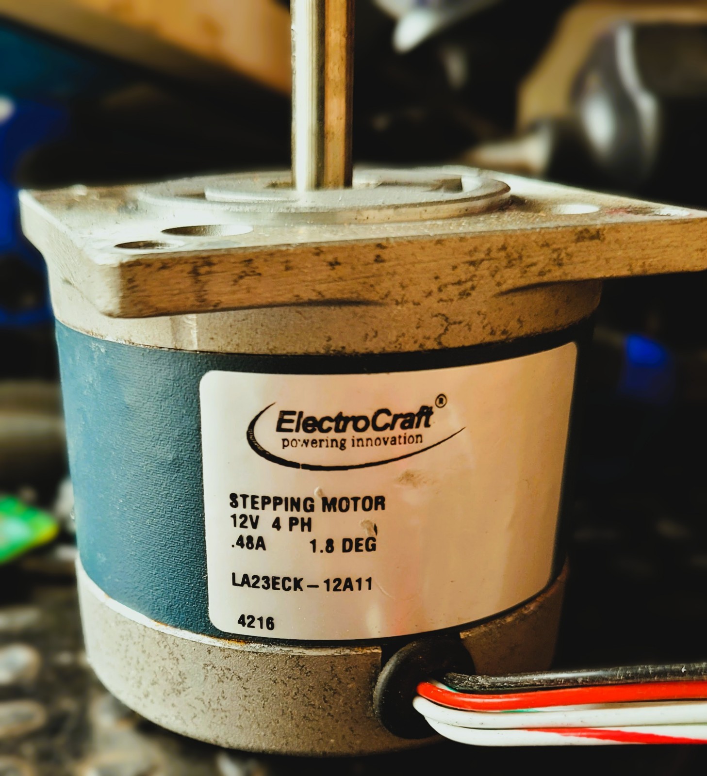 ElectroCraft powenng innovation STEPPING MOTOR 12V 4 PH .48A 1.8DG LA23ECK-12A11