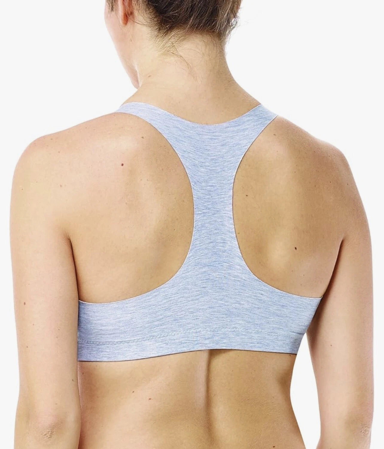 Commando Heathered Cotton Racerback Bralette CBRA55 Heathered Cloud Size M/L NWT