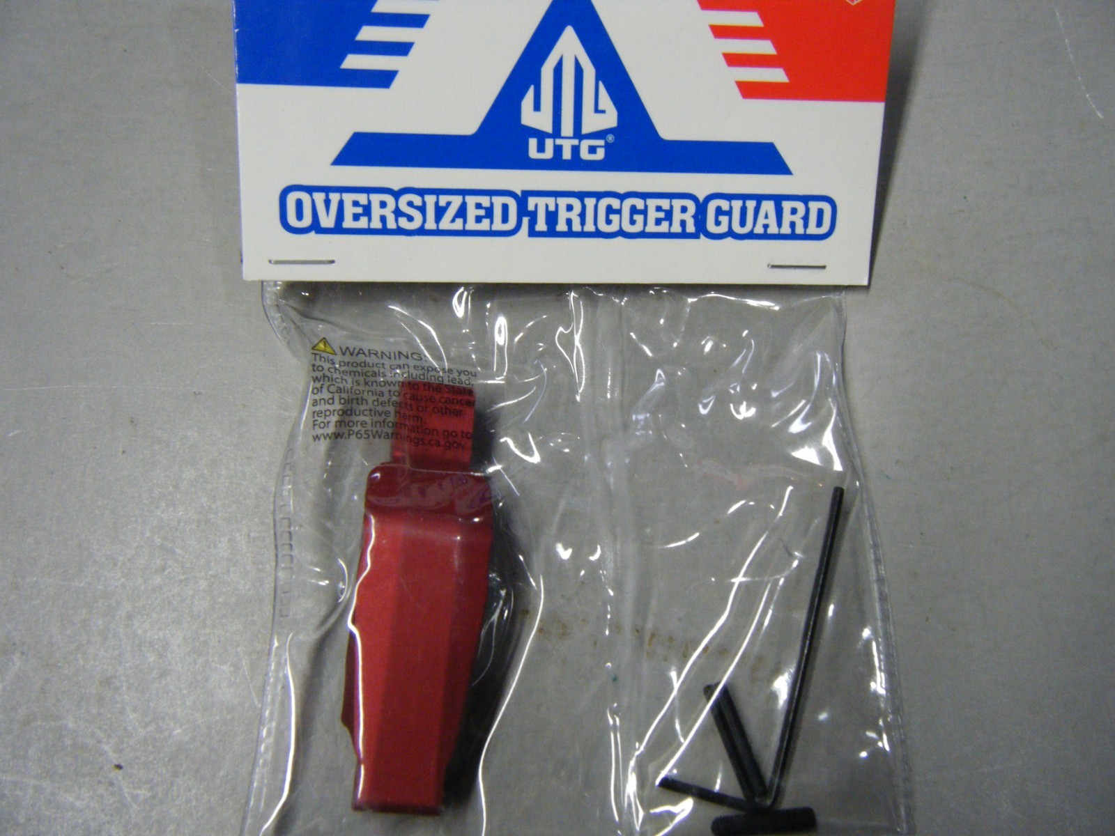 UTG Oversized Trigger Guard, Red, Rifle Parts