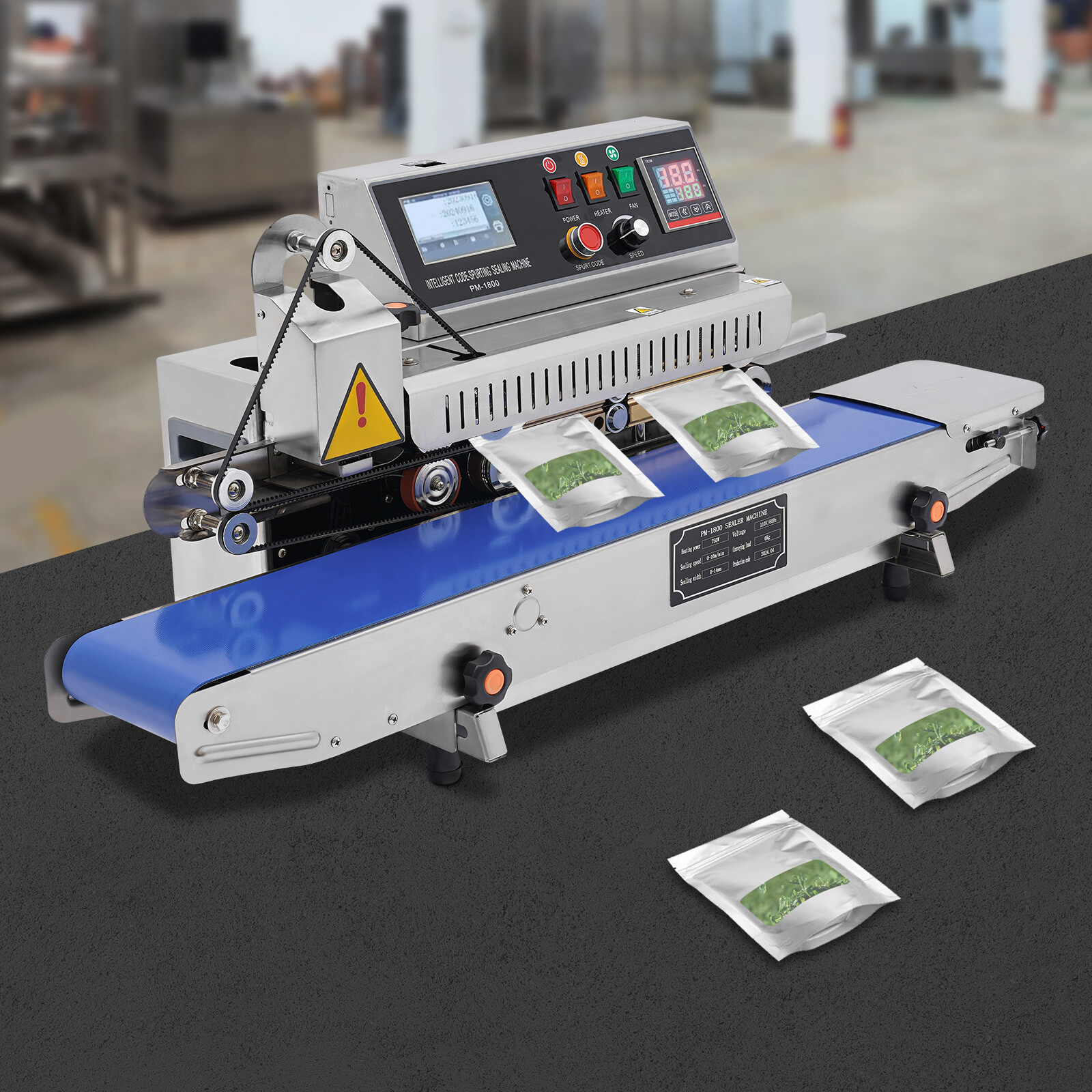 Automatic Continuous Sealing Machine With Inkjet Printing Packing Band Sealer US