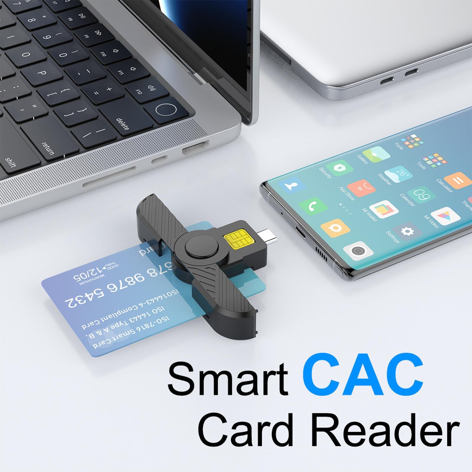 Foldable DOD Type C Common Access CAC Smart SIM Card/IC Bank Chip Card Reader d