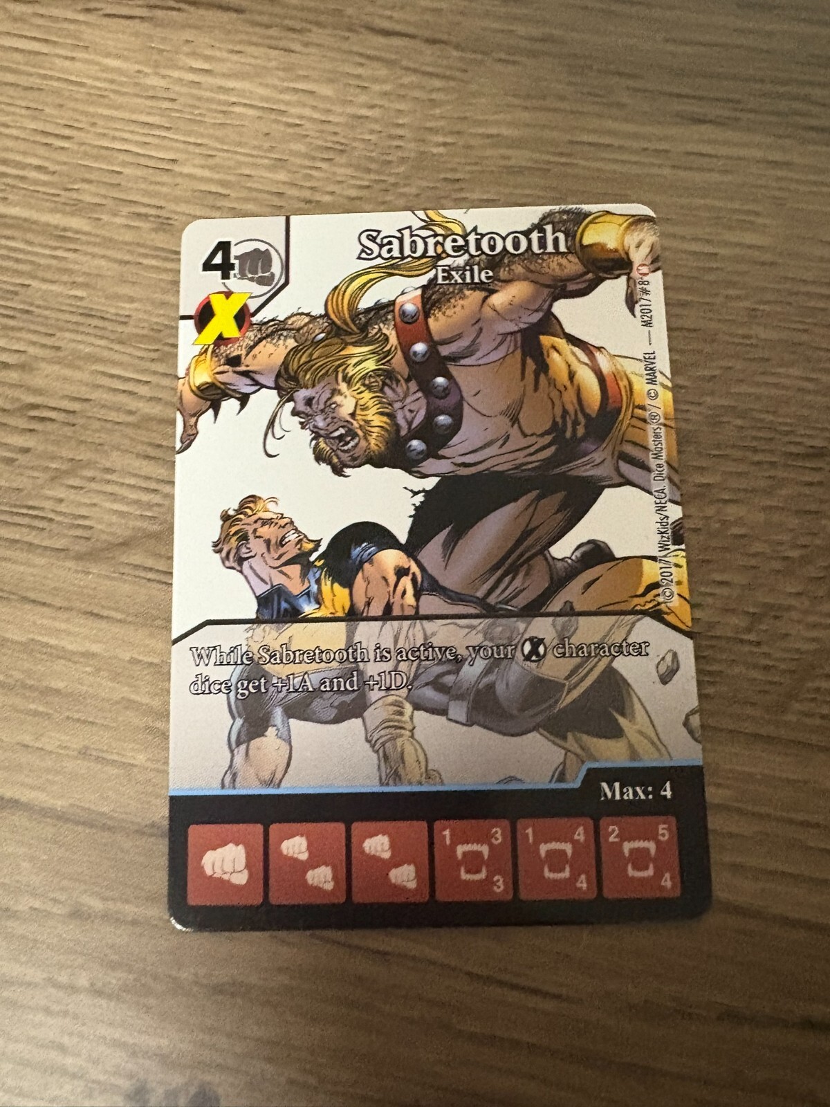 Dice Masters OP Card Sabretooth Exile NM NO DICE