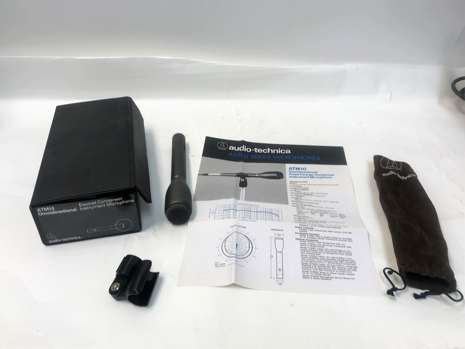 AUDIO TECHNIA ATM10 OMNIDIRECTIONAL INSTRUMENT MICROPHONE NOS!