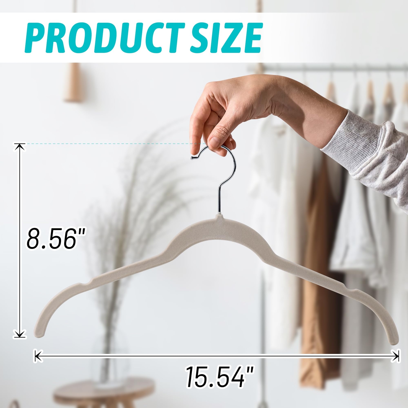 Premium Velvet Shirt Hangers 30 Pack Non-Slip 360° Swivel Hook Slim Flocked C...