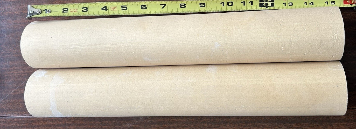 Ceramic standoffs  15" long X 2 1/2" OD, 1 3/4" ID (lot of 2) Brand New