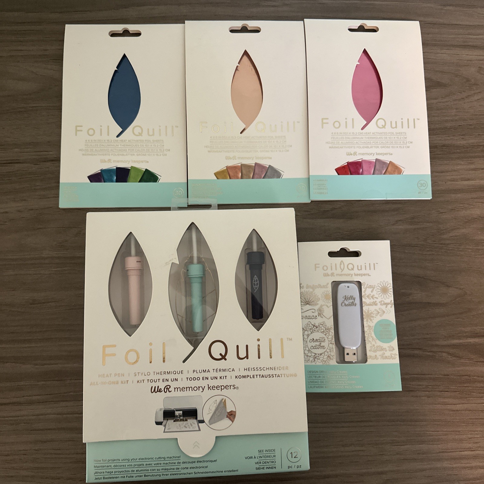 American Crafts We R Memory Keepers Foil Quill All-in-one Kit NEW- 3 Foil Sheet