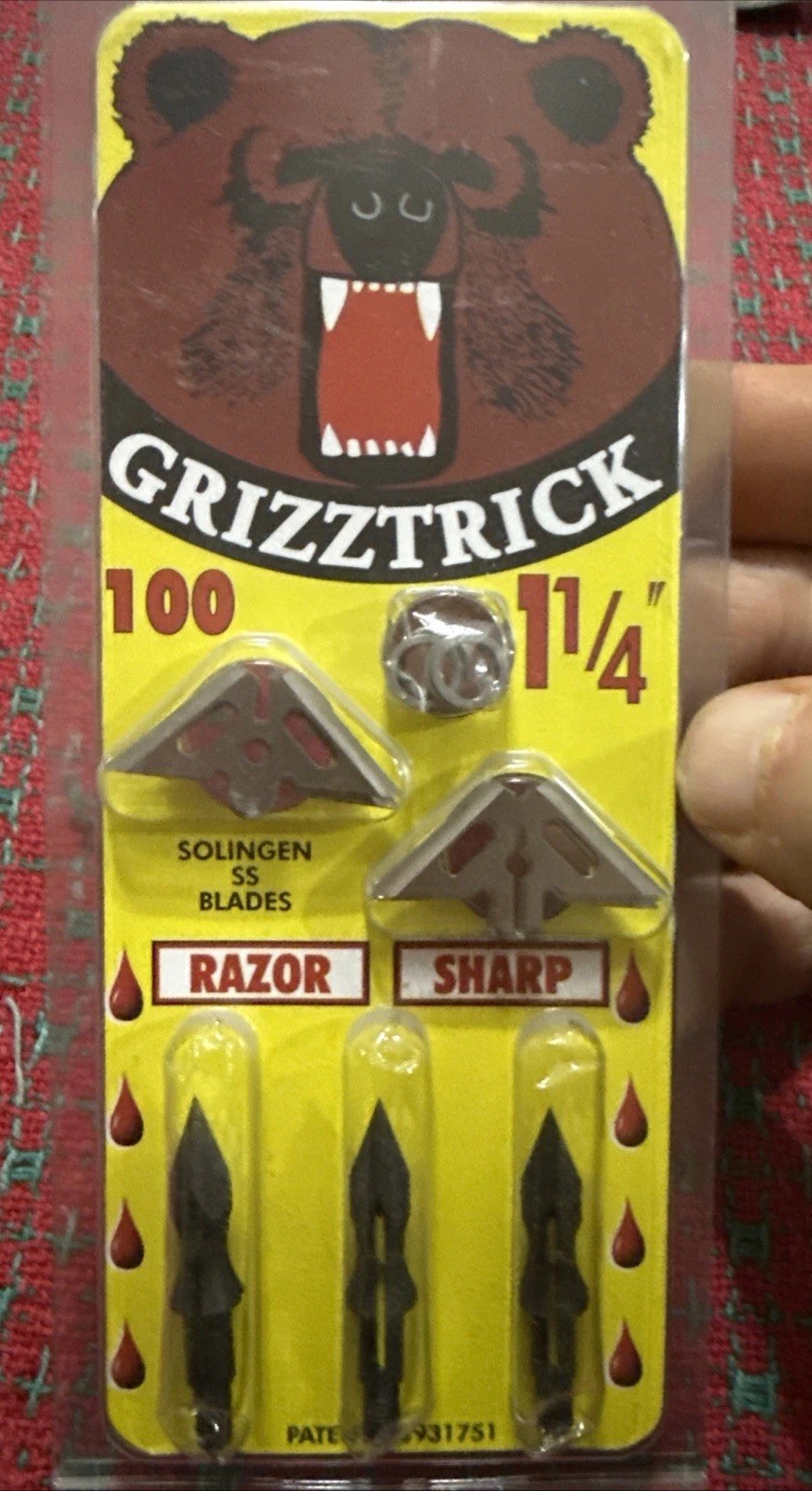 slick trick Grizz Trick alcatraz bladelock 100% steel Archery Arrow Blades