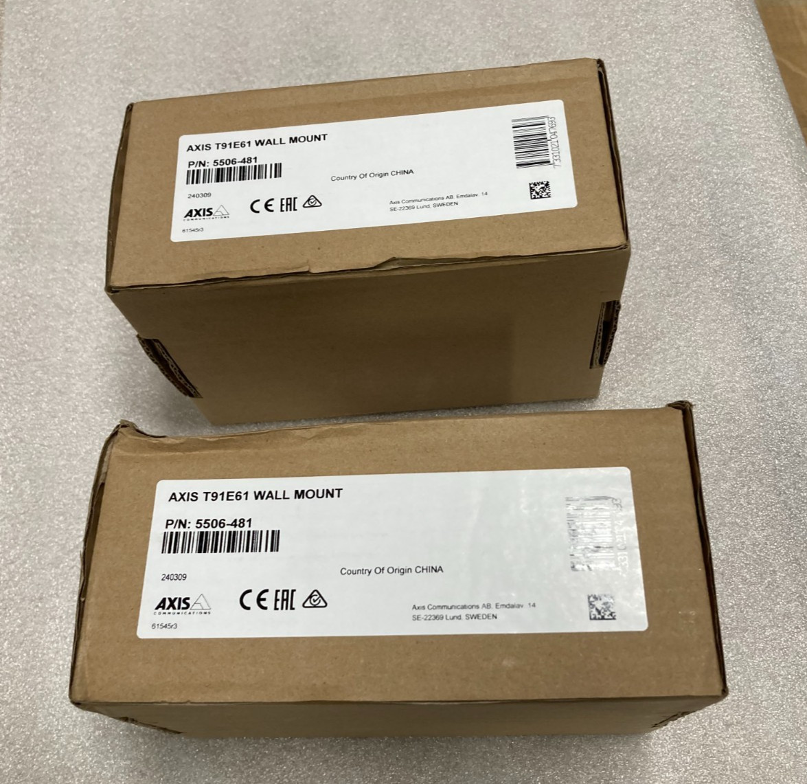 Lot of 2 - Axis T91E61 Wall Mount 5506-481 Security Camera Bracket - NEW