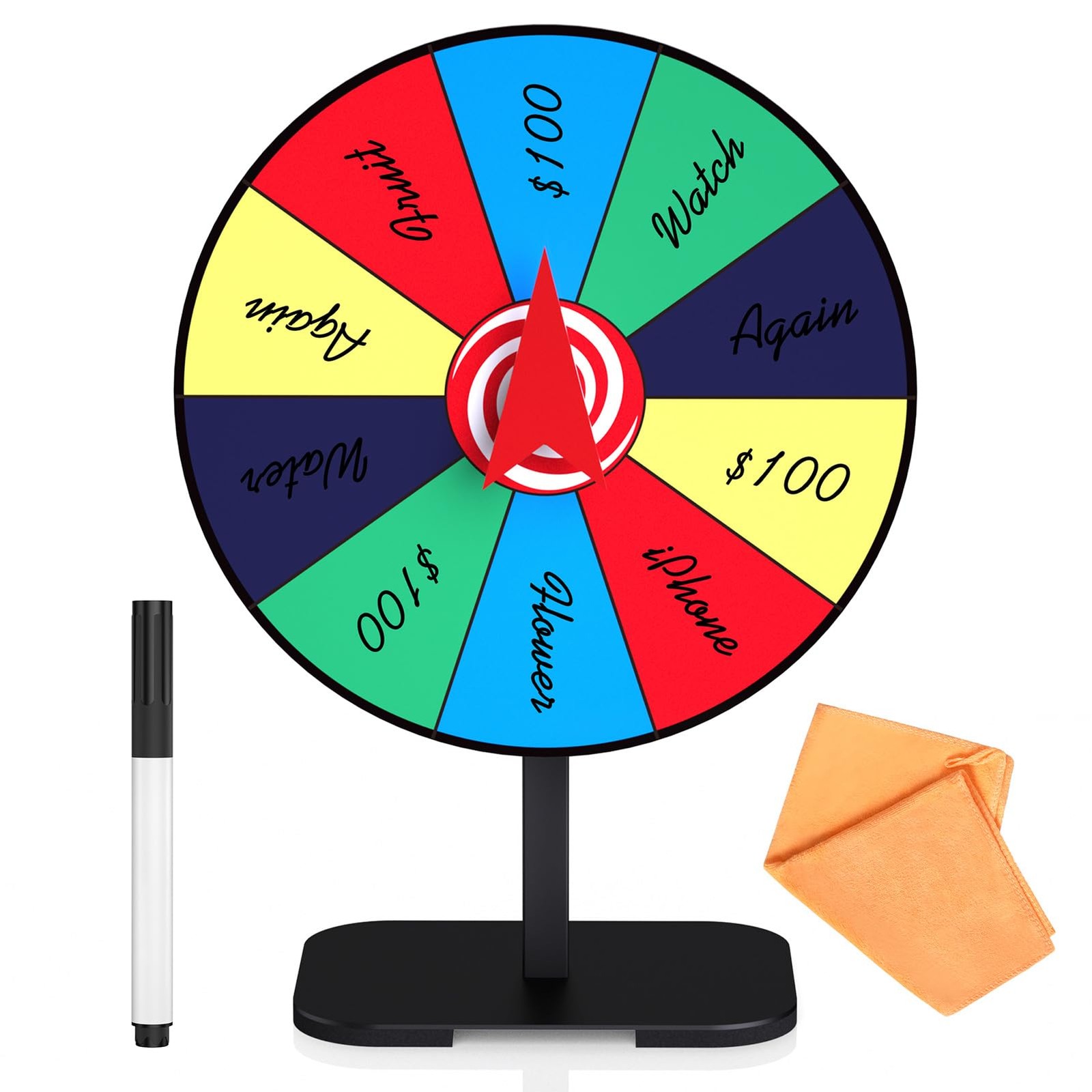 8 Inch Price Wheel Tabletop Roulette Wheel of Fortune Spin for Carnival Party