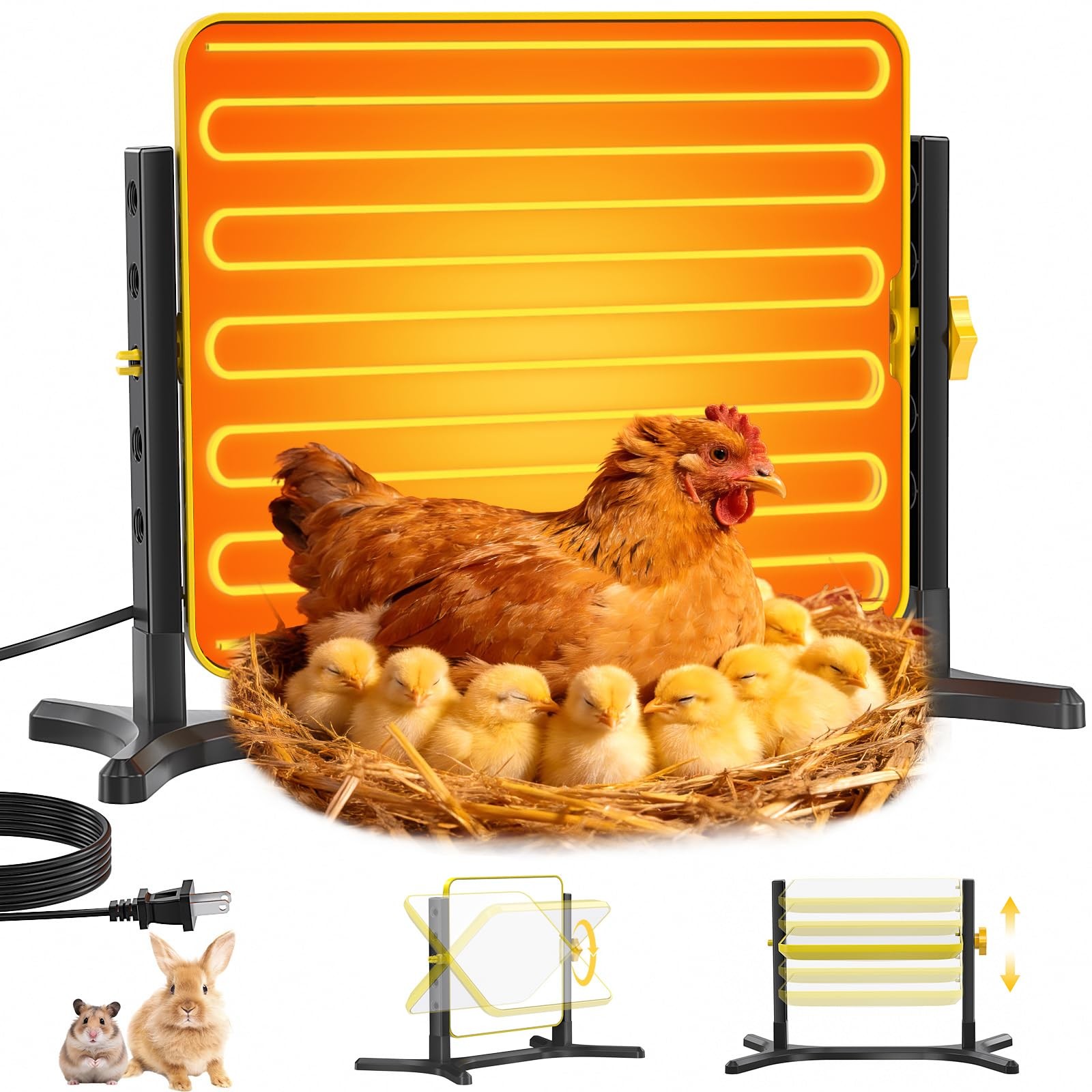 Brooder Plate for Chicks, 50–158℉ Chick Heat Plate with Smart Thermostat, UL ...