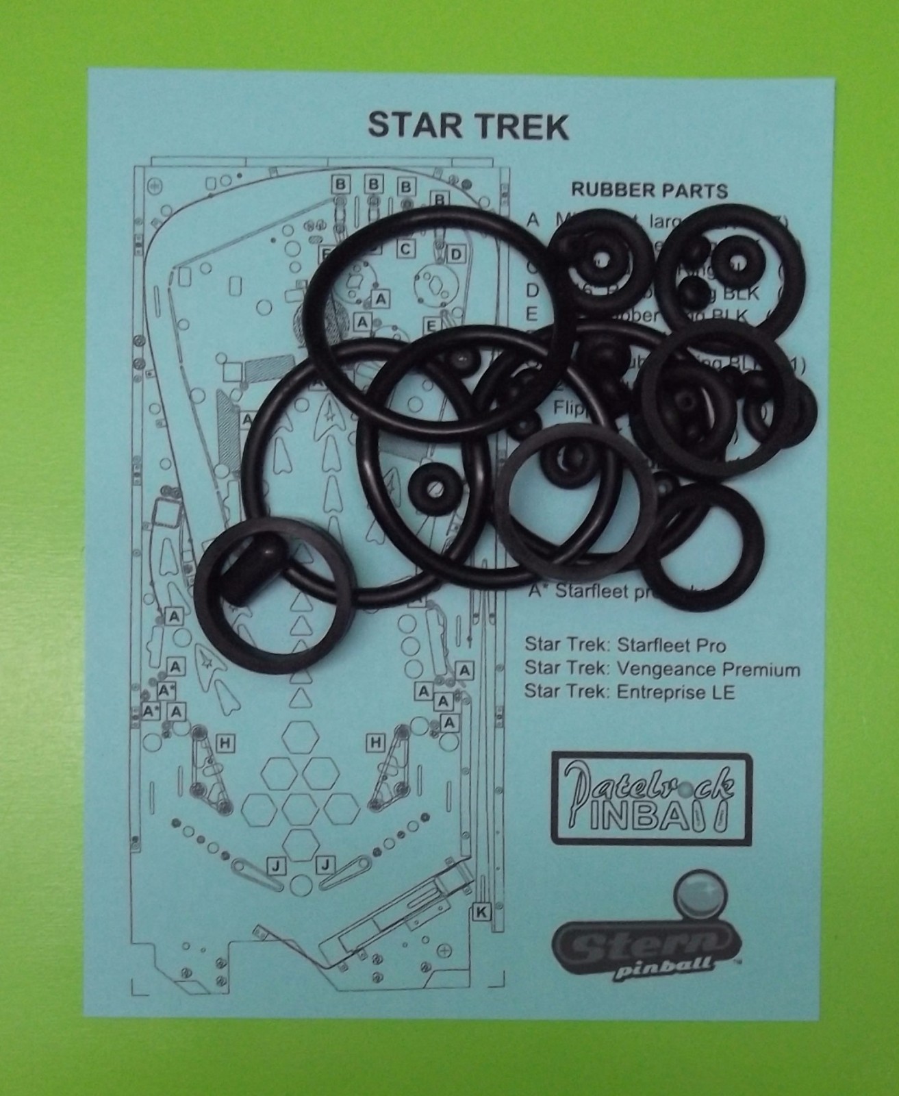 Stern Star Trek Pinball Machine Rubber Ring Kit (ALL VERSION)