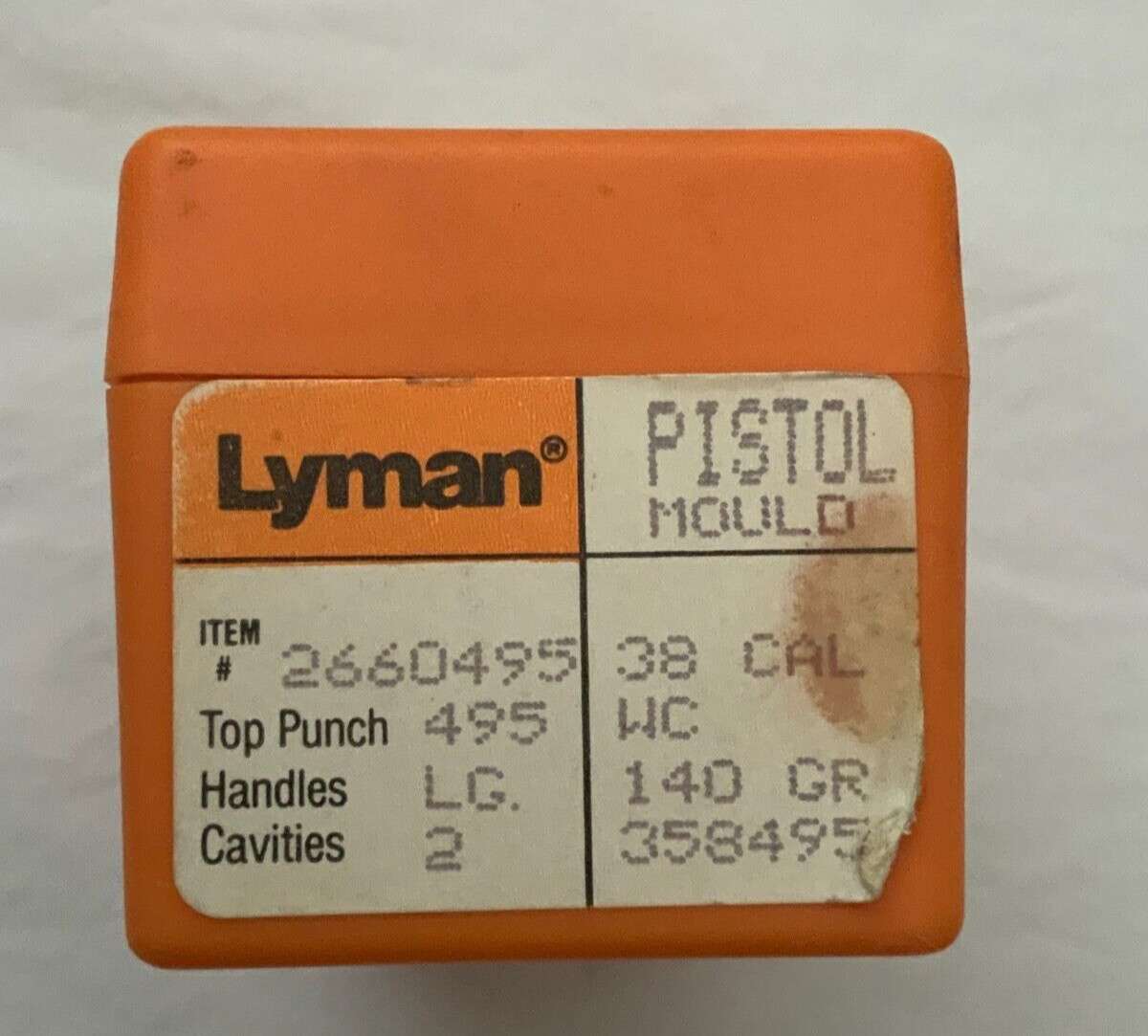 Lyman Pistol Mould 38Cal WC 150gr #2660495