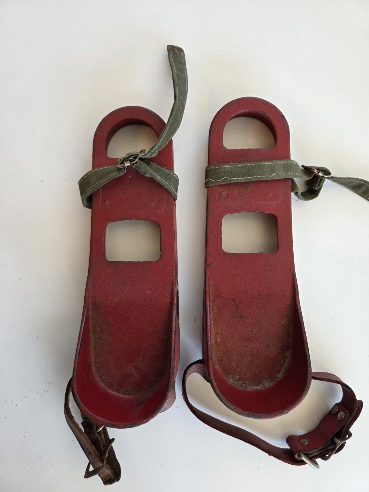 Vintage Iron Boot Weighted Training Shoes Cast Metal Gym Fitness Pair 1950s