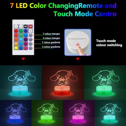 16 Colors Night Light 3D Illusion Table Lamp with Touch & Remote Control