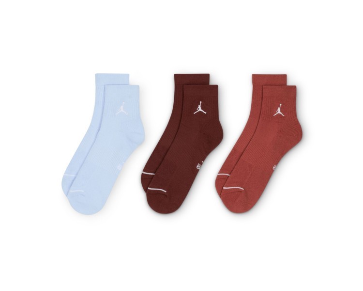 NWT Nike Air Jordan Dri-Fit Ankle Socks Men’s Sz L 3 Pair Multi Color DX9655-901