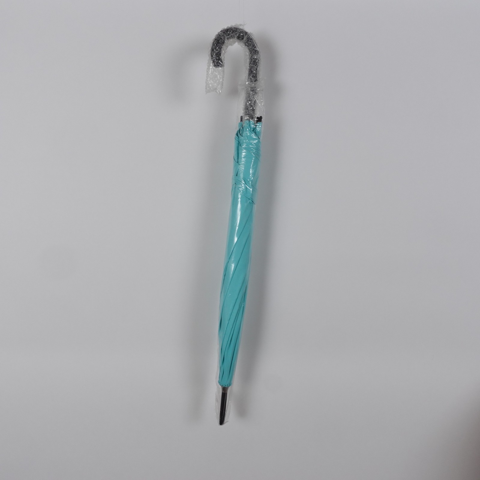 Rare Tiffany & Co 40” Umbrella Long Black Plastic Handle Fully Automatic Staff
