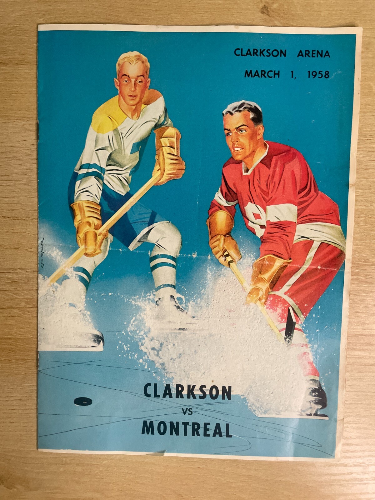 Clarkson Vs. Montreal March 1, 1958 Hockey Program B2409