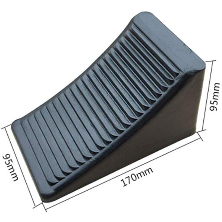Rubber Wheel Parking Chock Heavy Duty Blocks for Vehicles Cars 170X95X95MM