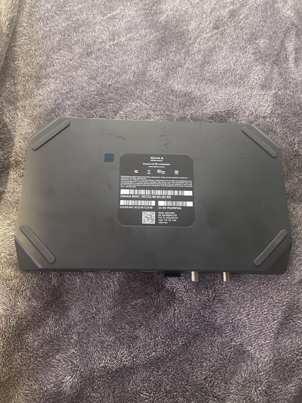 XFINITY XG1V4-A TV Cable Box TV Player (Untested)