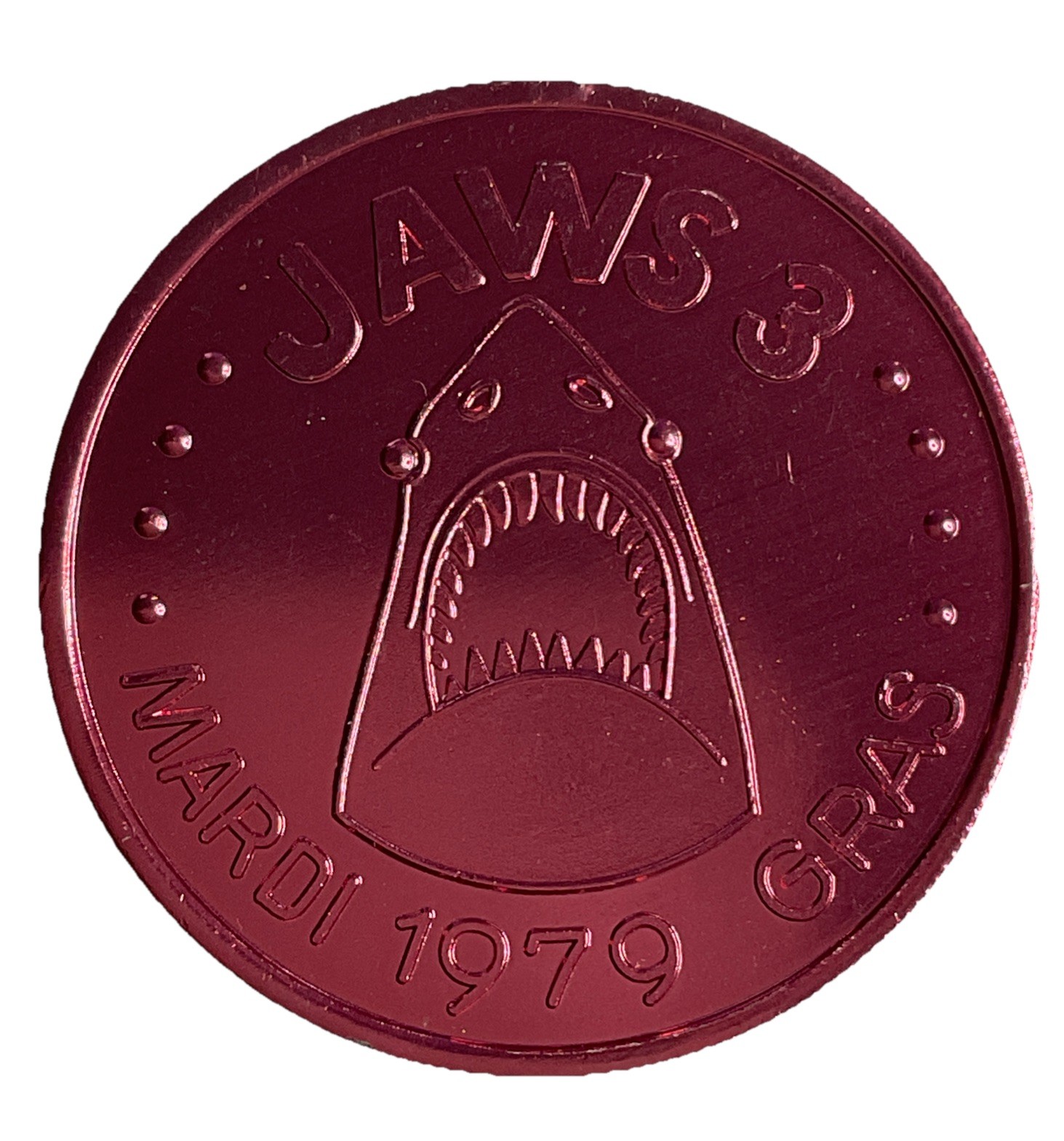 Jaws Great White Shark 1979 Mardi Gras Doubloon New Orleans Nola Token