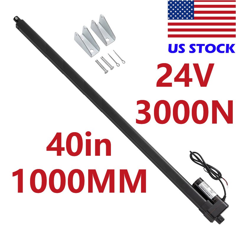 1000MM High Speed5mm/s Linear Actuator Motor 3000N DC24V Mounting Brackets