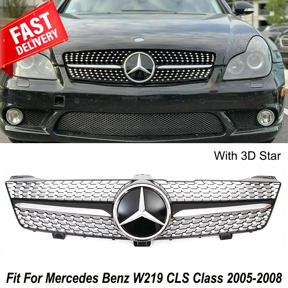 For Mercedes Benz W219 CLS350 CLS550 CLS63 CLS500 2005-2008 Grille Grill w/Star