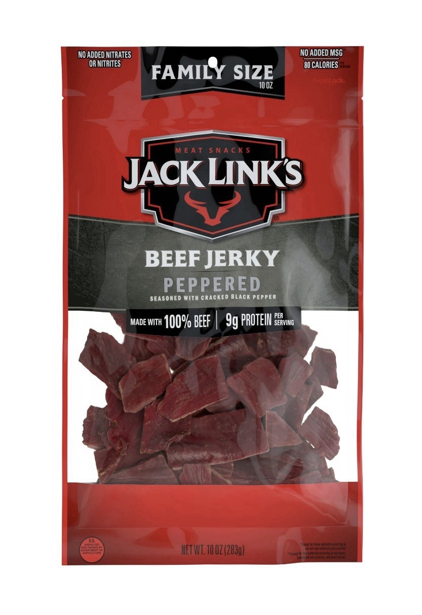 5x Jack Link's Beef Jerky Peppered Flavor - Family Size 10oz XL Bag (LOT OF 5)