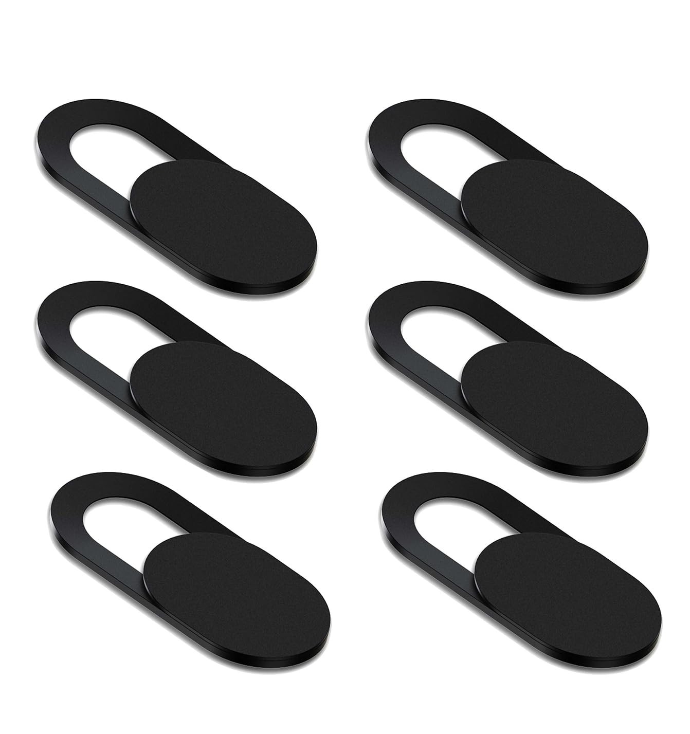 [6 Pack] Webcam iphone xs credit slot 10xs battery clip tempered, black 6Pack