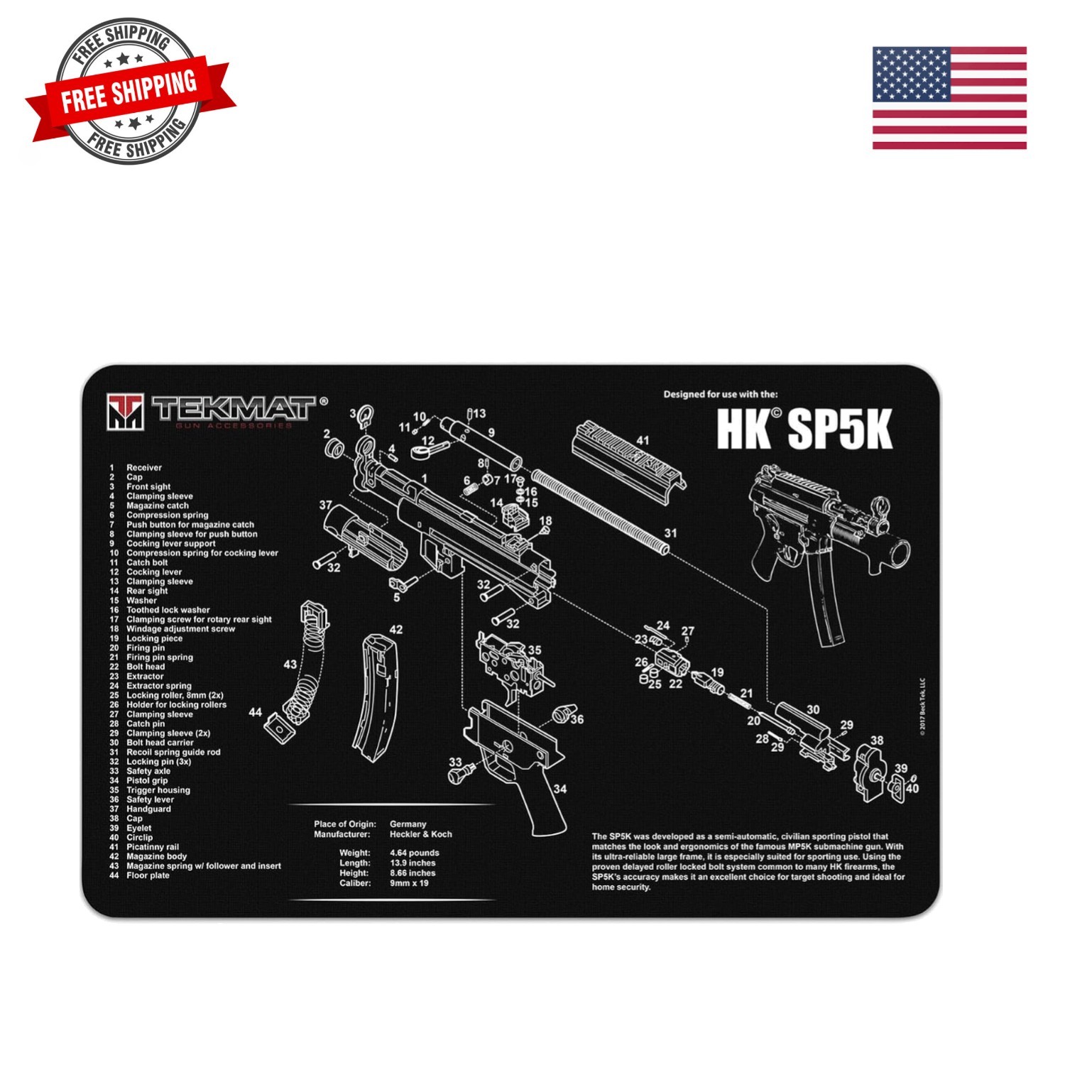 11" x 17" - 1/8" Thick Oil Resistant Non-Slip Waterproof Scratchproof Washabl...