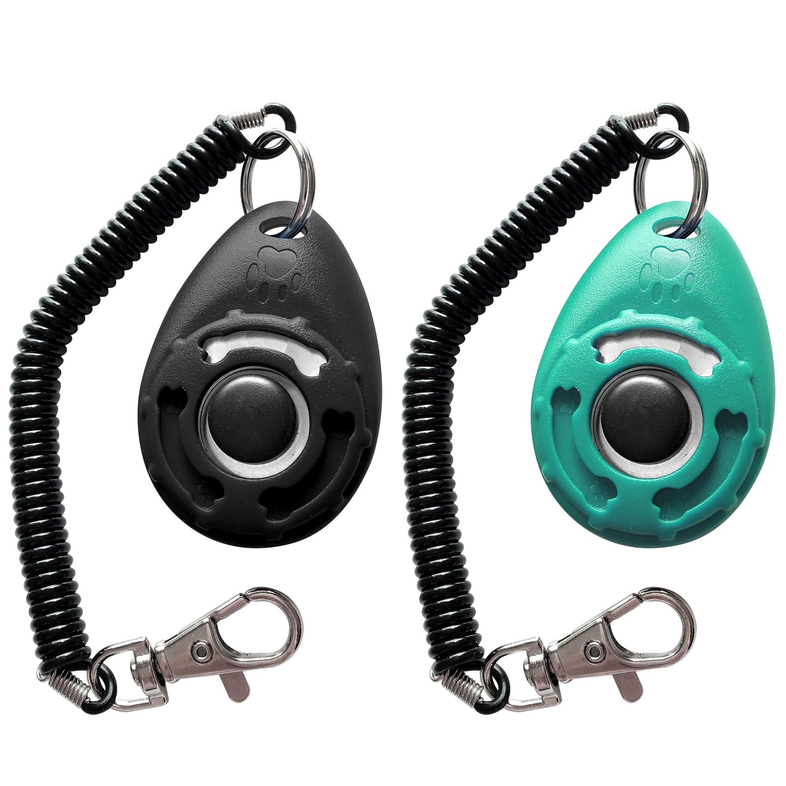 HoAoOo Pet Training Clicker with Wrist Strap - Dog Training Clickers (Black +...