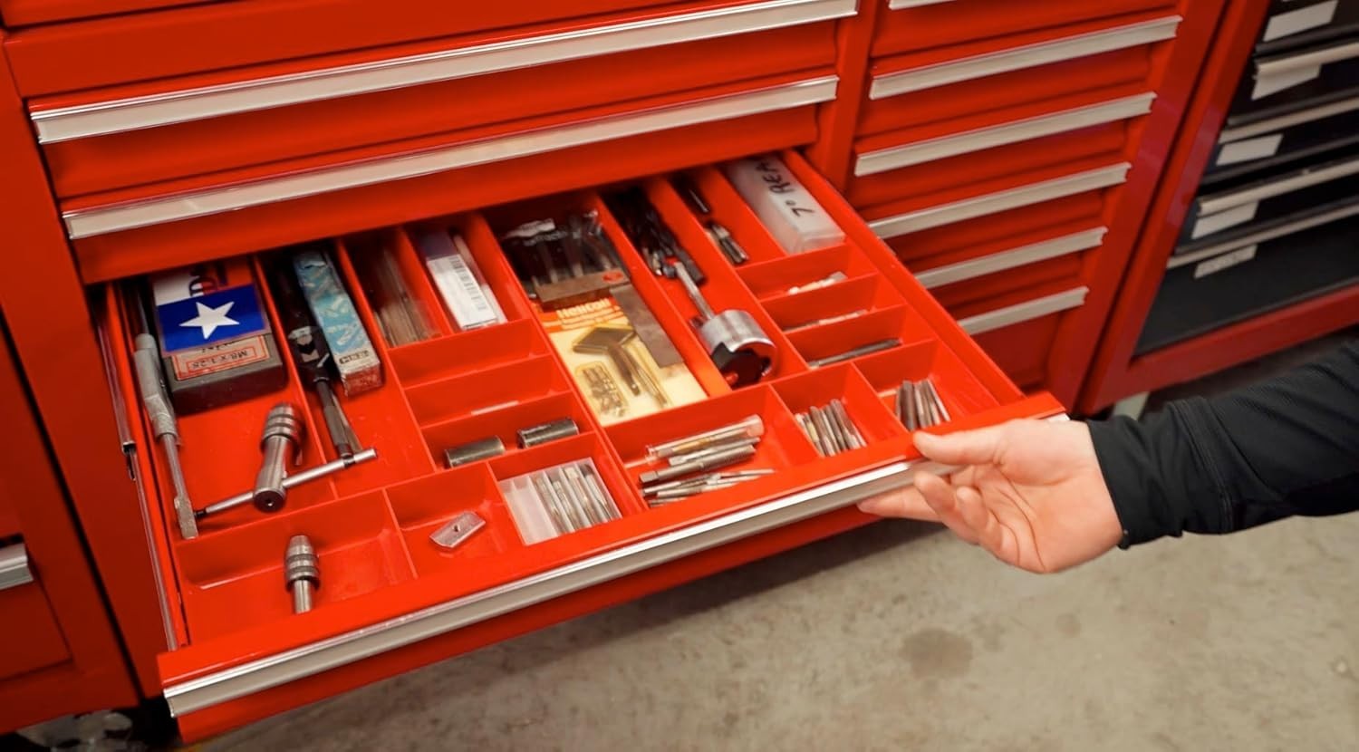 Ernst 10-Compartment Heavy-Duty Tool Organizer - Stackable & Low-Profile Design