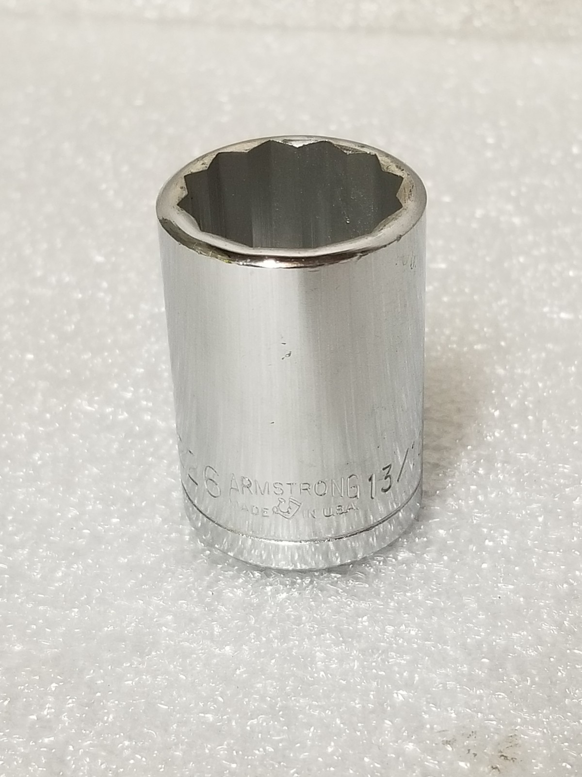 Armstrong Armaloy ST-1226 1/2"-Drive 12-Pt Standard Socket 13/16" Made in USA