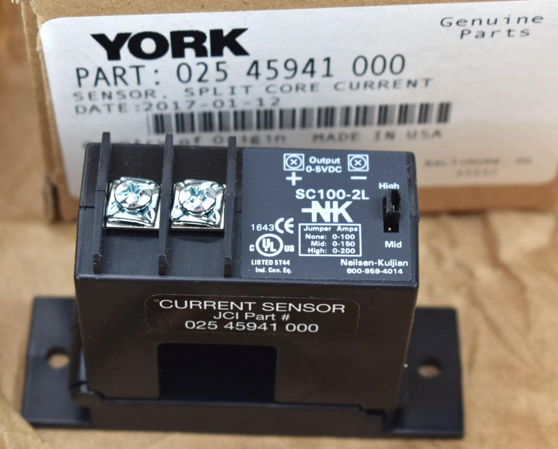 York 025-45941-000 Split Core Current Sensor CT HVAC Amp Sensor