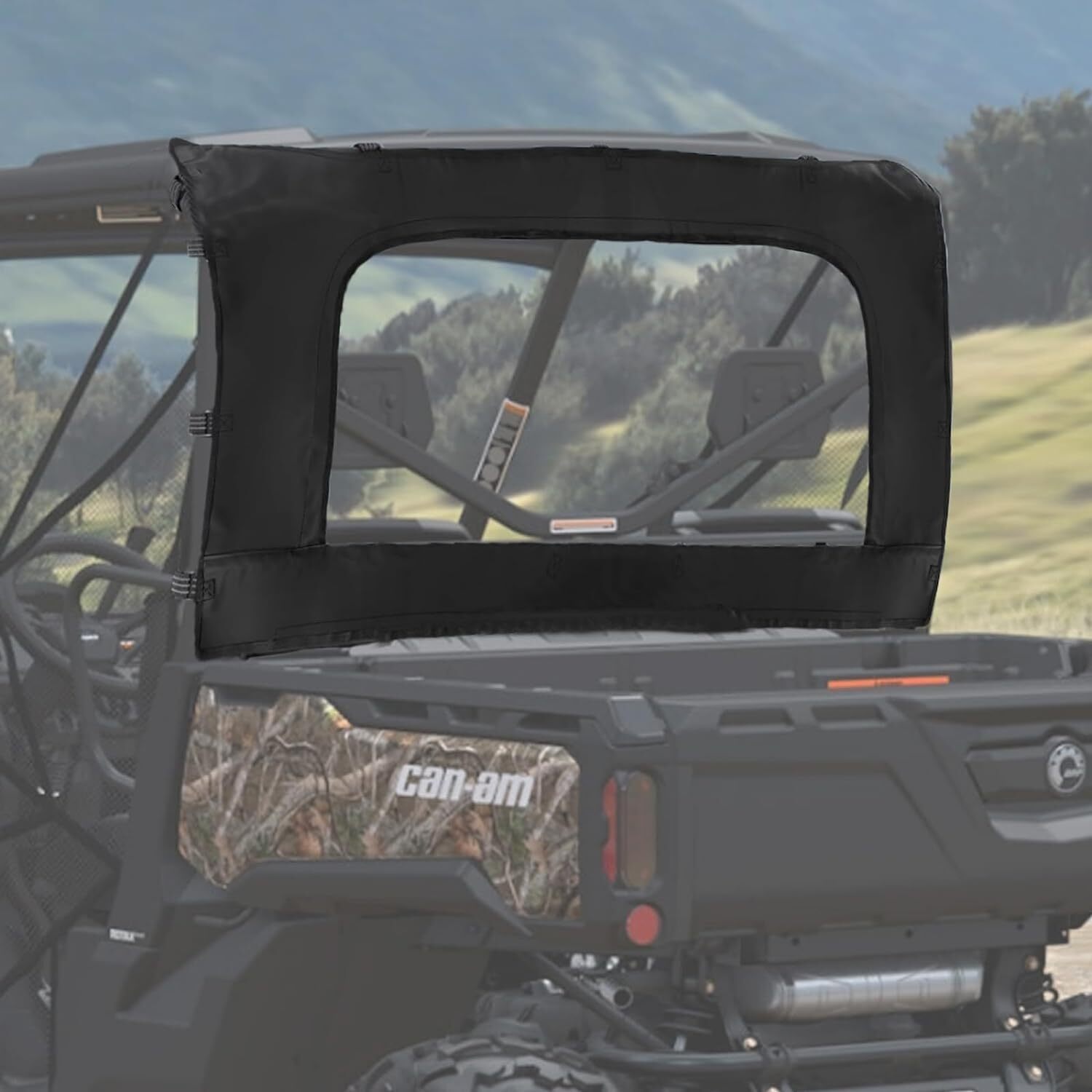 UTV Soft Rear Windshield Vented for Can-am Defender 2016-2024 HD 5/ 7/ 8/ 9/ 10