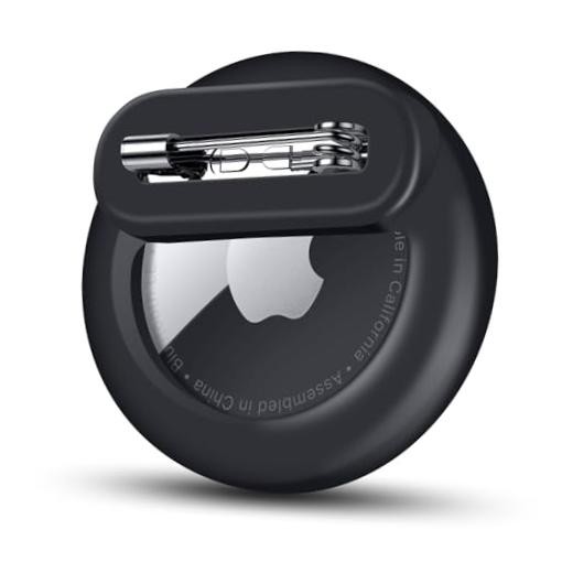 Tracker Holder for AirTag Gen 2/Gen 1 with Pin, Safe Hidden 1 Pack Black