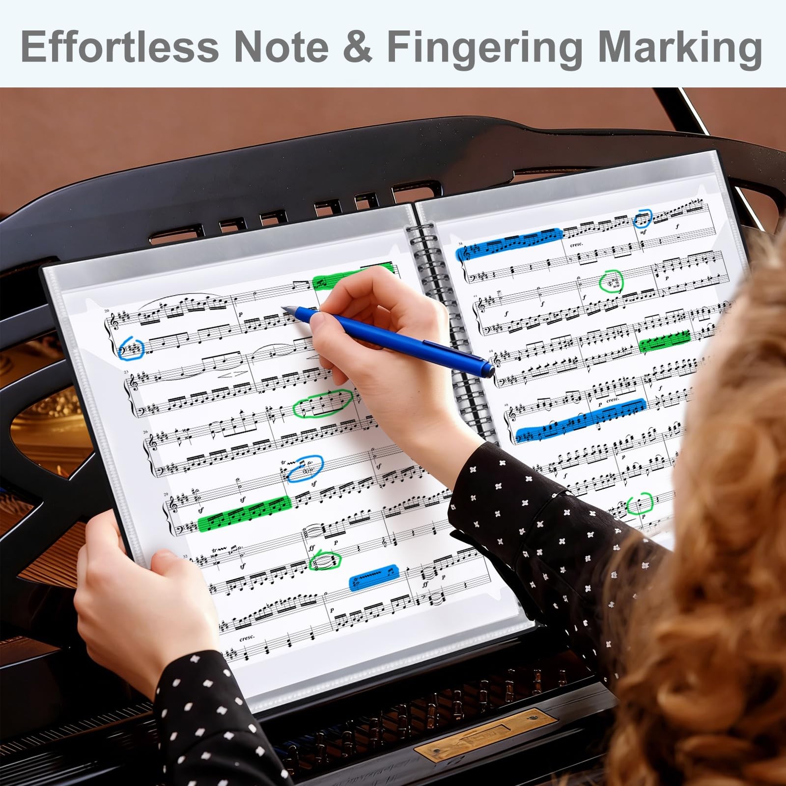 Sheet Music Folder, Premium Folder Organizer for Black
