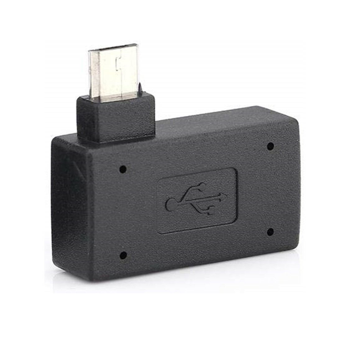 OTG Adapter, 90 Right + Left Angle USB Port Adapter, Micro OTG, 2 Pack