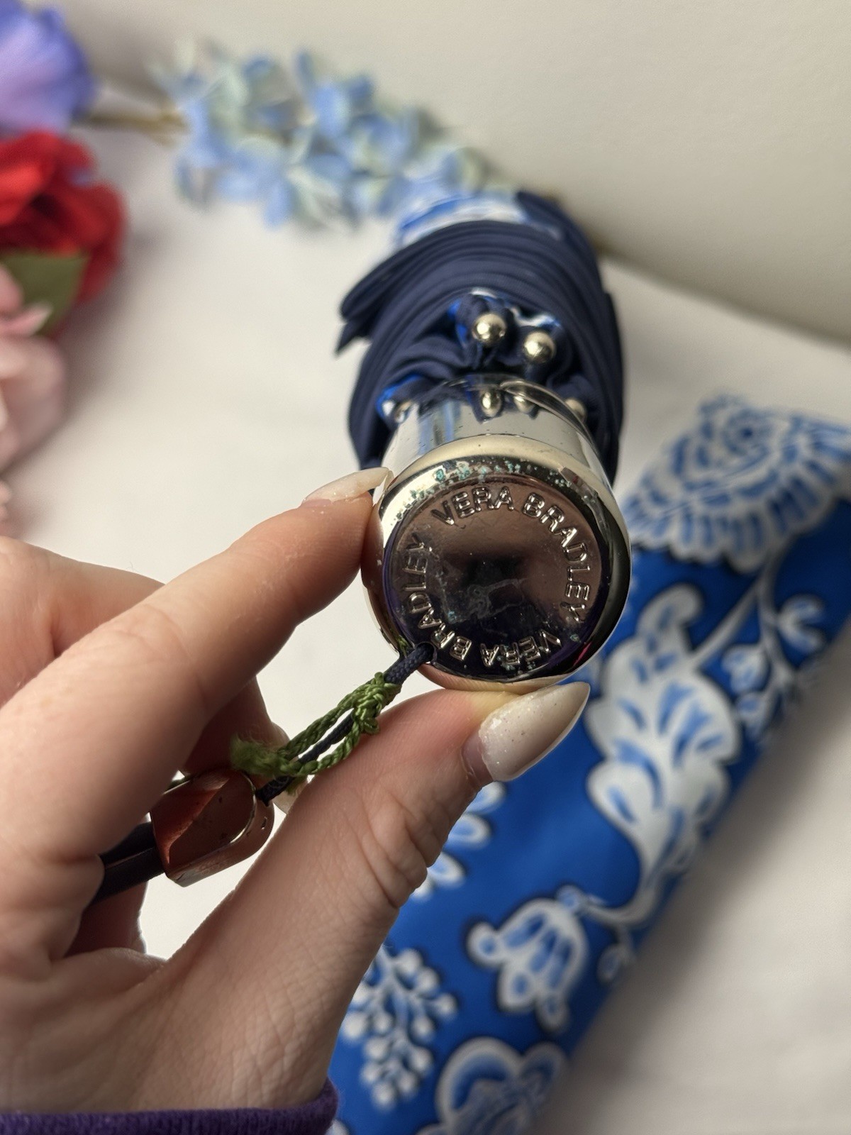 Vera Bradley Blue Lagoon Automatic Umbrella NWT RETIRED Rare 💙