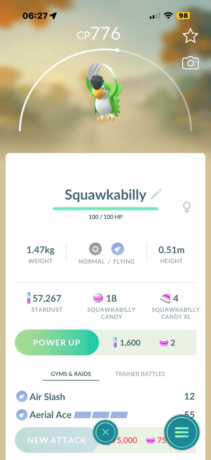 ⭐️Pokemon Go #931 Squawkabilly(Green Plumage)⭐️Regional Exclusive