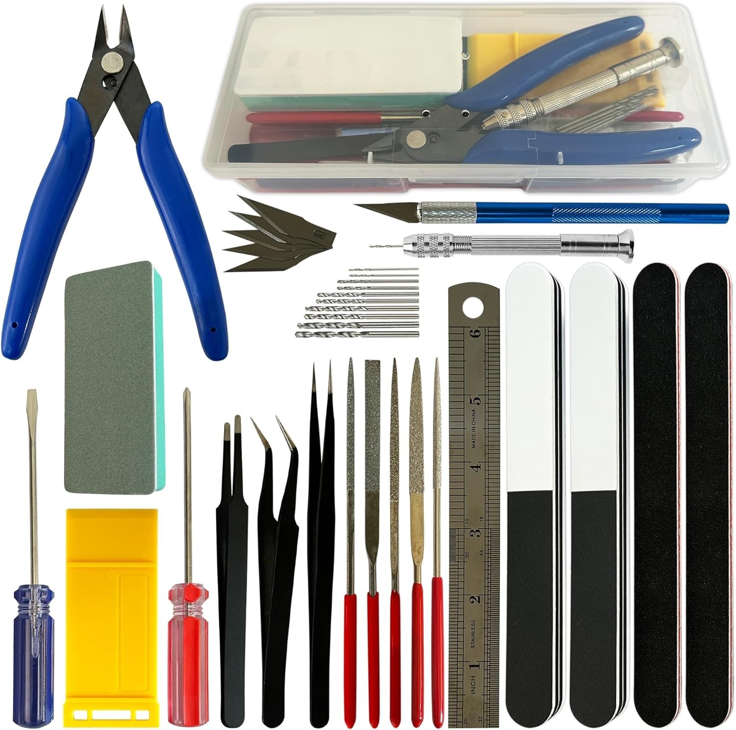 36 Pcs DIY Modeling Hobby Tool Kit, Basic Modeler Craft Set, Dollhouse & Gund...