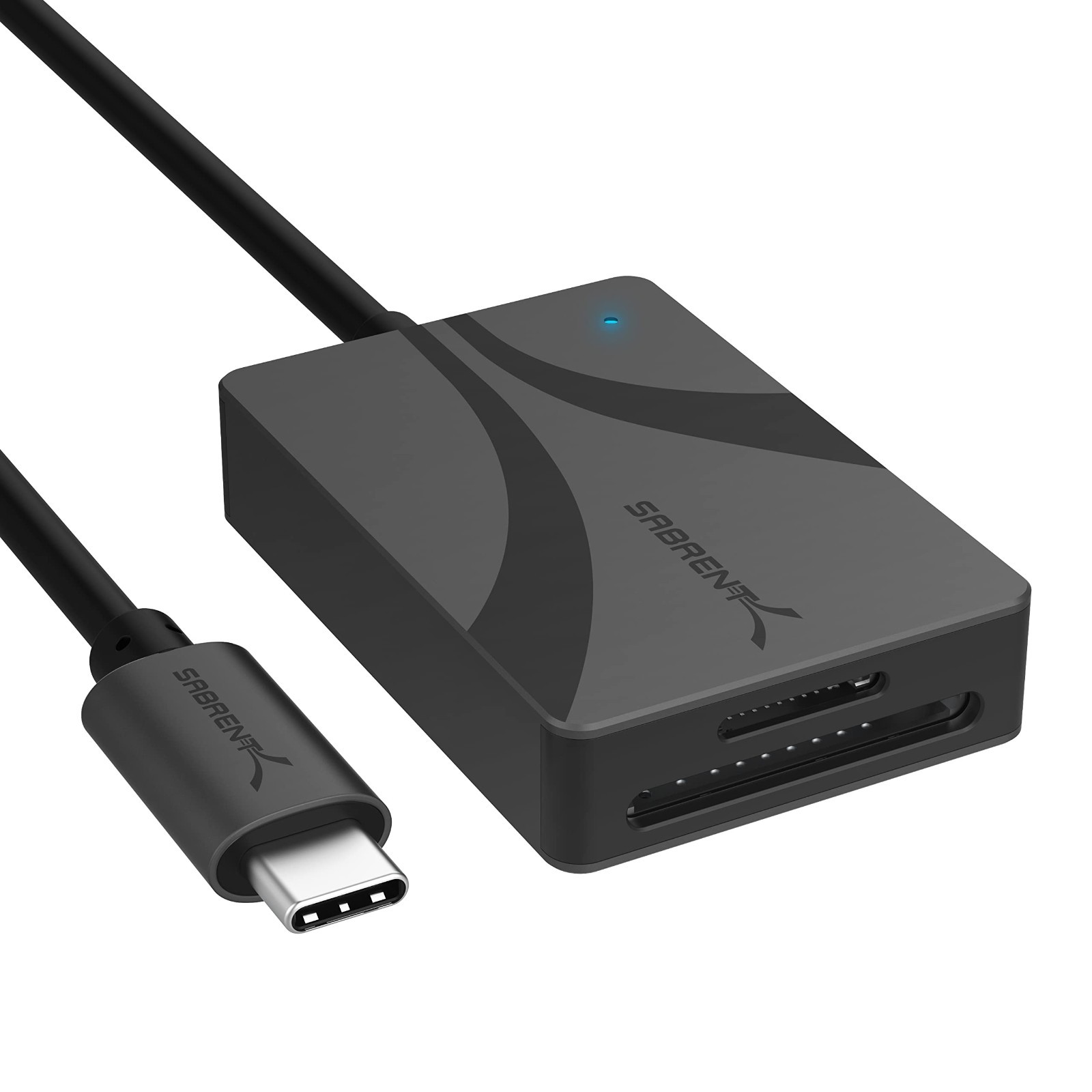 Dual-Slot USB-C Card Reader for UHS-II SD & microSD, High-Speed Memory Access
