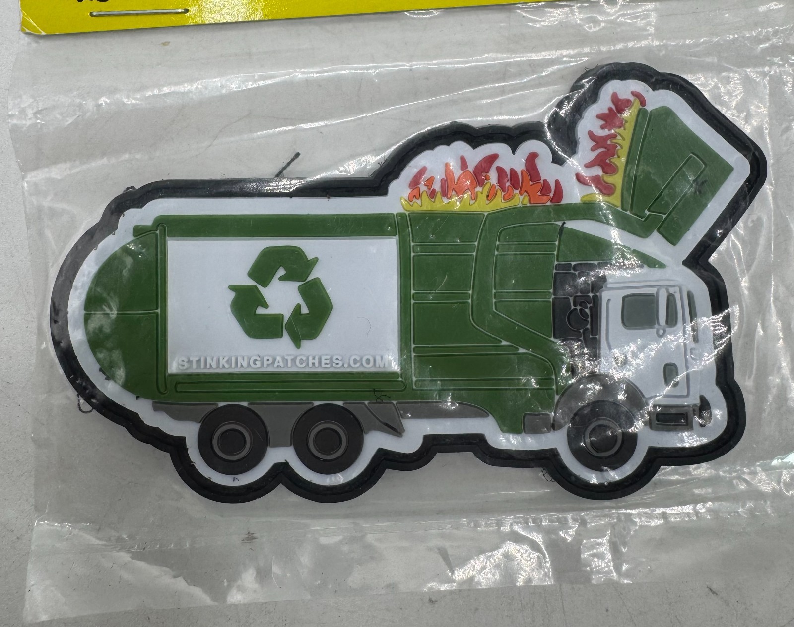 Garbage Truck Dumpster Fire PVC Patch Recycle PVC Rubber Funny Tactical Patch
