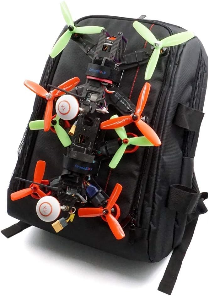 2 Set FPV Drone Lock Mount for Backpack Plug-in Accessories DIY Bundle Black