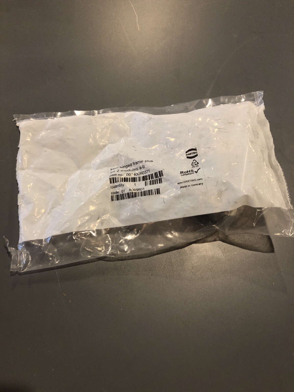 Harting 09140060371 hinged frame plus for 2 modules A-B