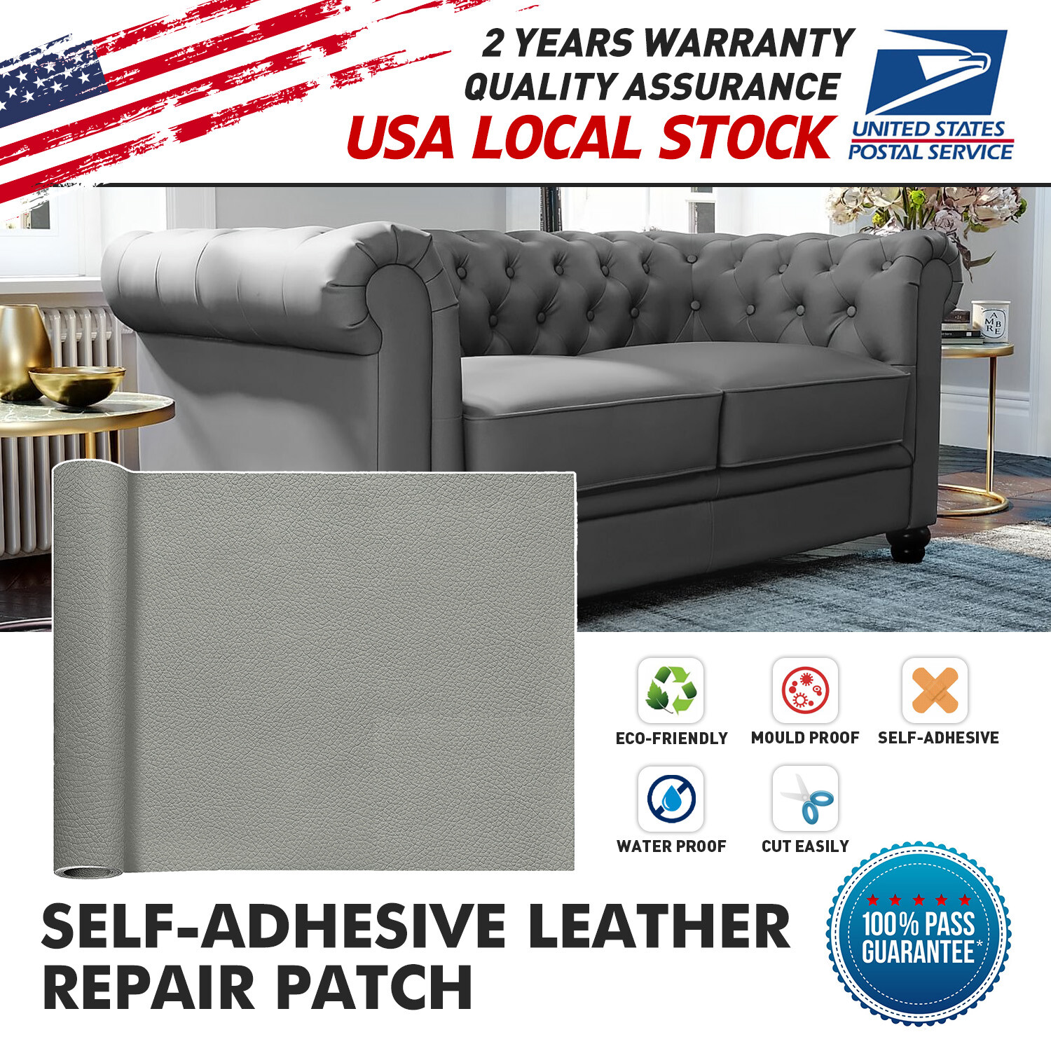 Self-Adhesive Quality Leather Repair Patch For Car Seat Cover Sofa Handbag