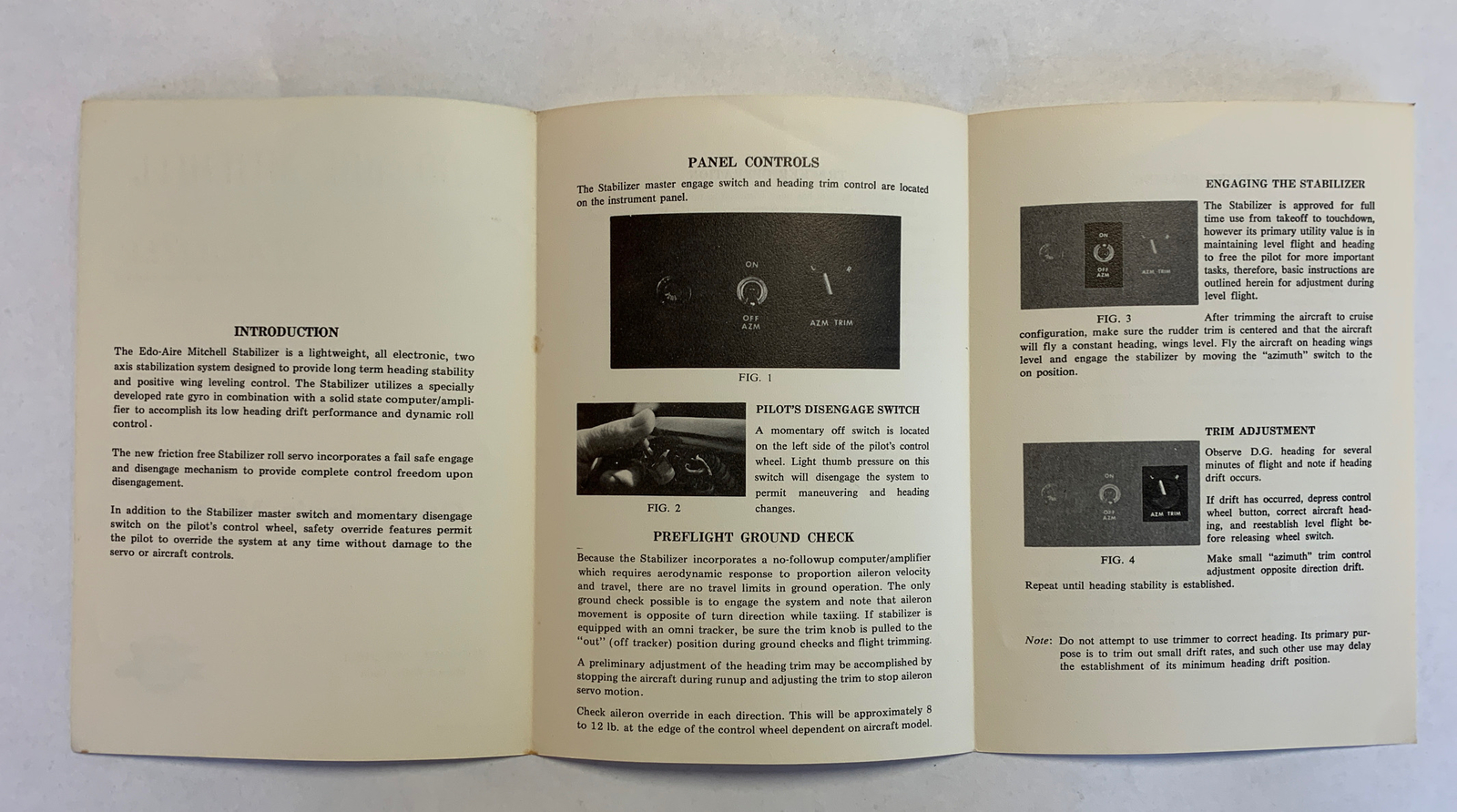 Edo-Aire Mitchell Stabilizer and Omni Tracker Fold Out Operator's Manual