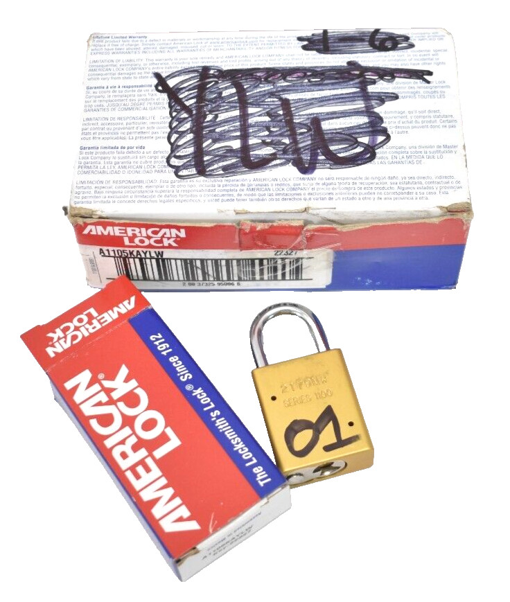 Lot of 6 Master Lock A1105 Aluminum Safety Padlocks 1-1/2" x 1" Tall Keyed Alike