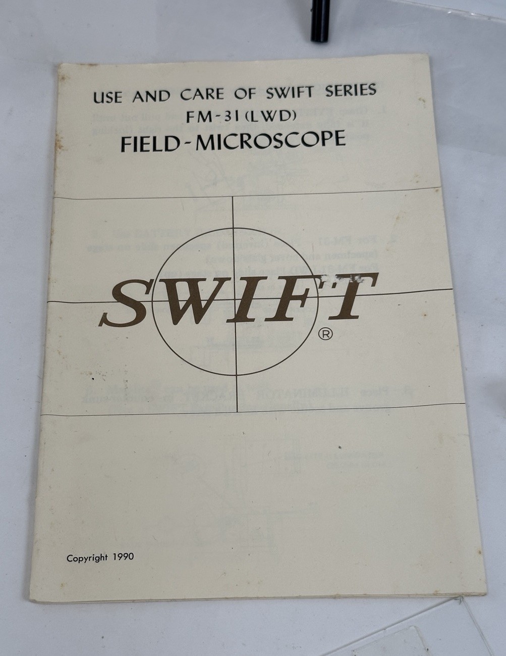 Swift FM-31 LWD Field-Master Microscope W/ Carry Case, Strap, Box + Manual MINT