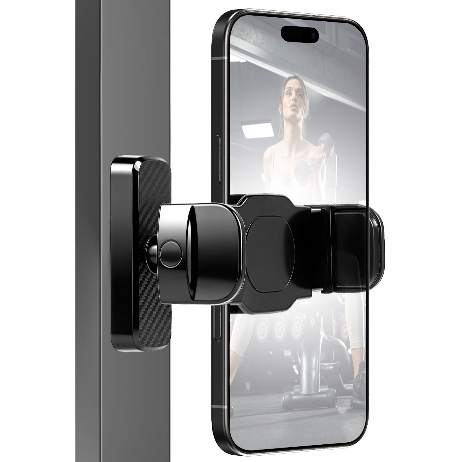 Gym Golf Cart Magnetic Phone Holder 360° Adjustable for 4.7-6.5" iPhone Samsung